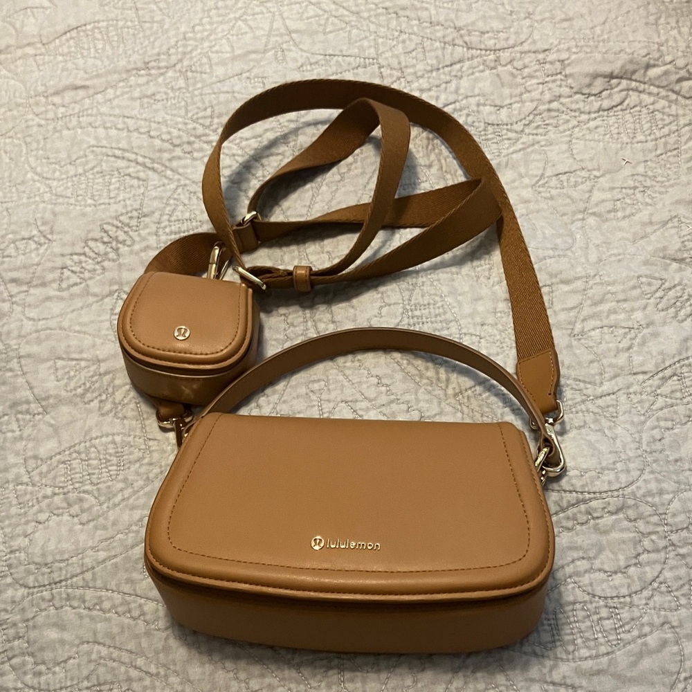 lululemon athletica Camel Crossbody Bag with Mini Pouch